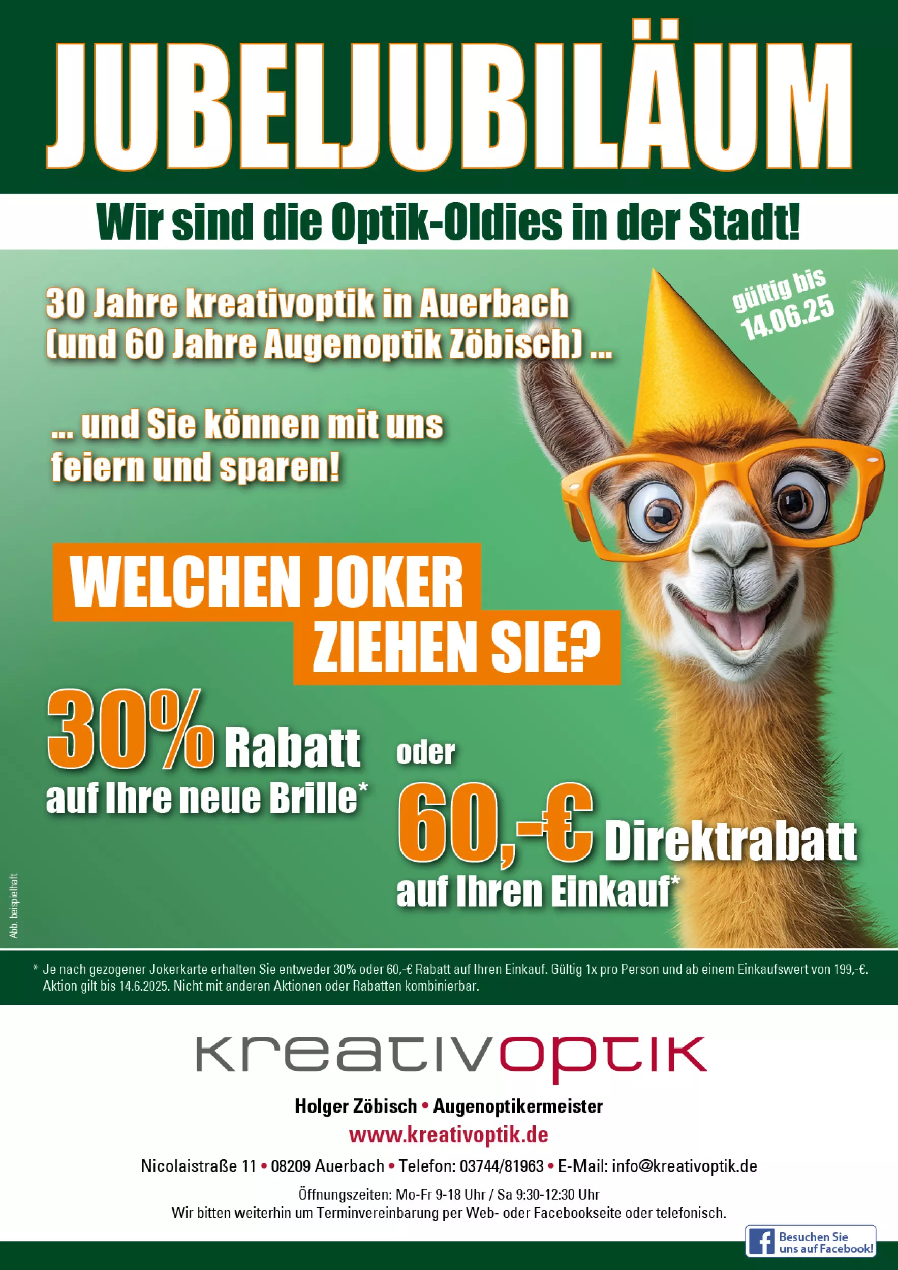 30 Jahre kreativoptik- unser Jubiläumsangebot