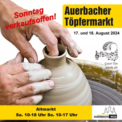 Töpfermarkt und verkaufsoffener Sonntag